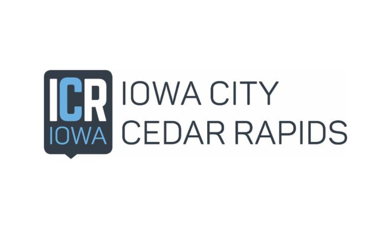 Great News: The ICR Iowa logo features large ICR IOWA text on the left, with Iowa City Cedar Rapids displayed in two lines on the right.